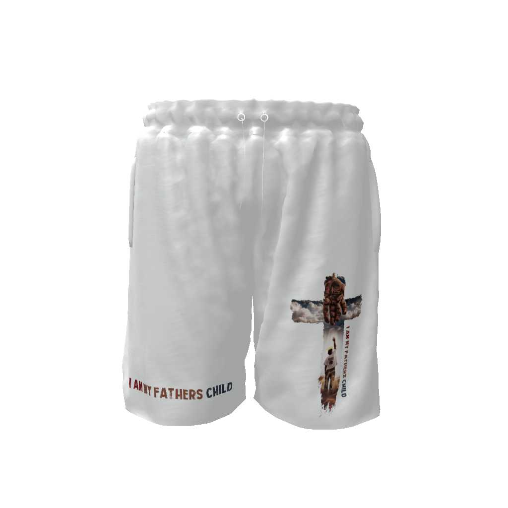 I Am My Fathers Child All-Over Print Men's Basketball Shorts Fast Drying - Image 3