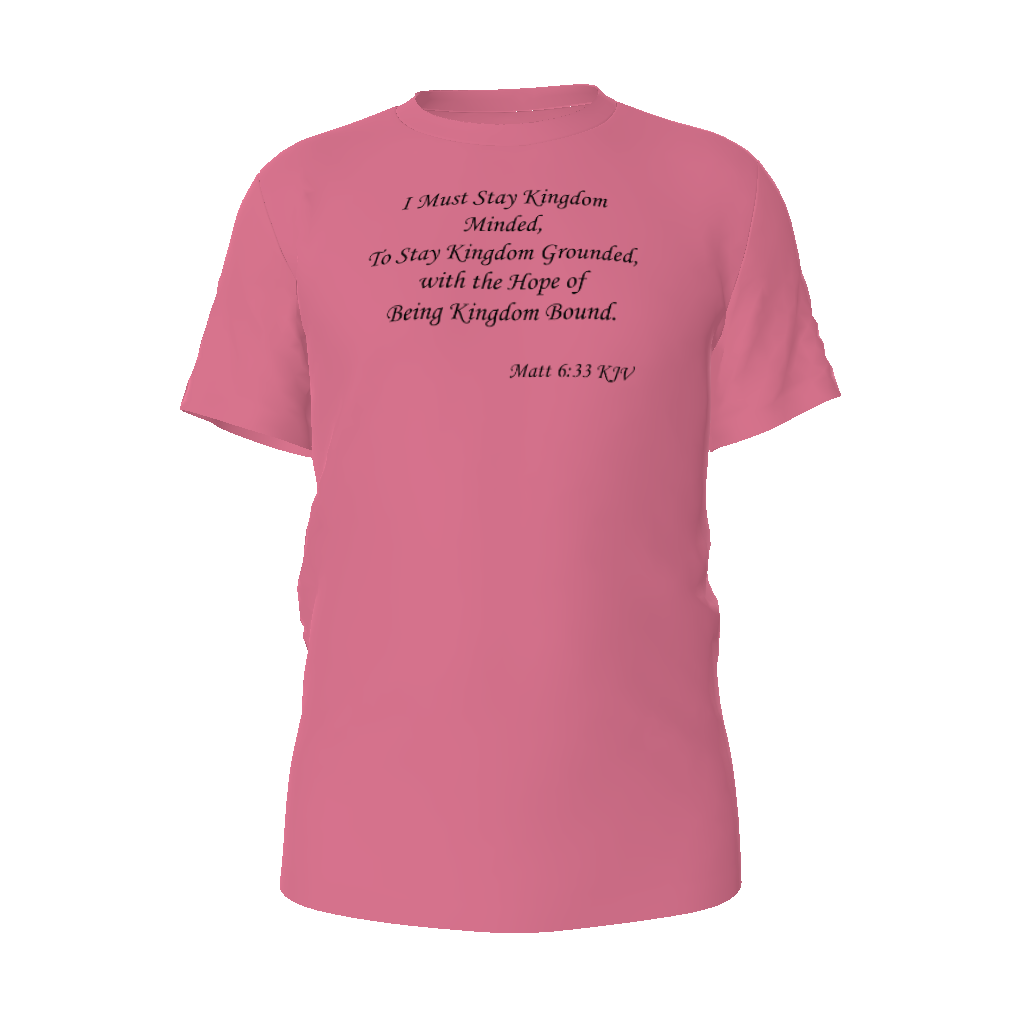 (I Must Stay Kingdom Minded, To Stay Kingdom Grounded, with the Hope of Being Kingdom Bound. Matt 6:33 KJV) All-Over Print Unisex Classic Crew Neck T-Shirt - Image 3