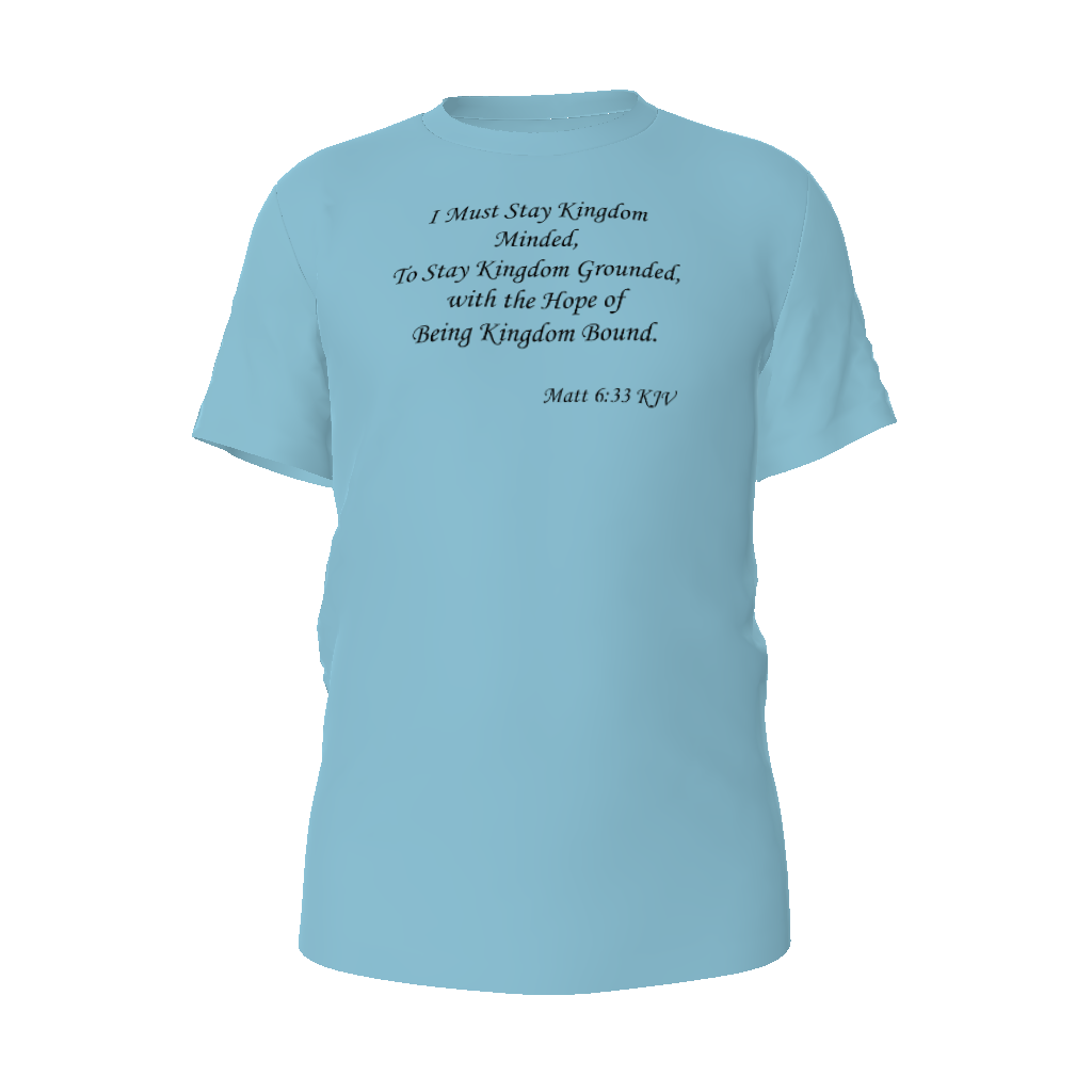 (I Must Stay Kingdom Minded, To Stay Kingdom Grounded, with the Hope of Being Kingdom Bound. Matt 6:33 KJV) All-Over Print Unisex Classic Crew Neck T-Shirt - Image 5