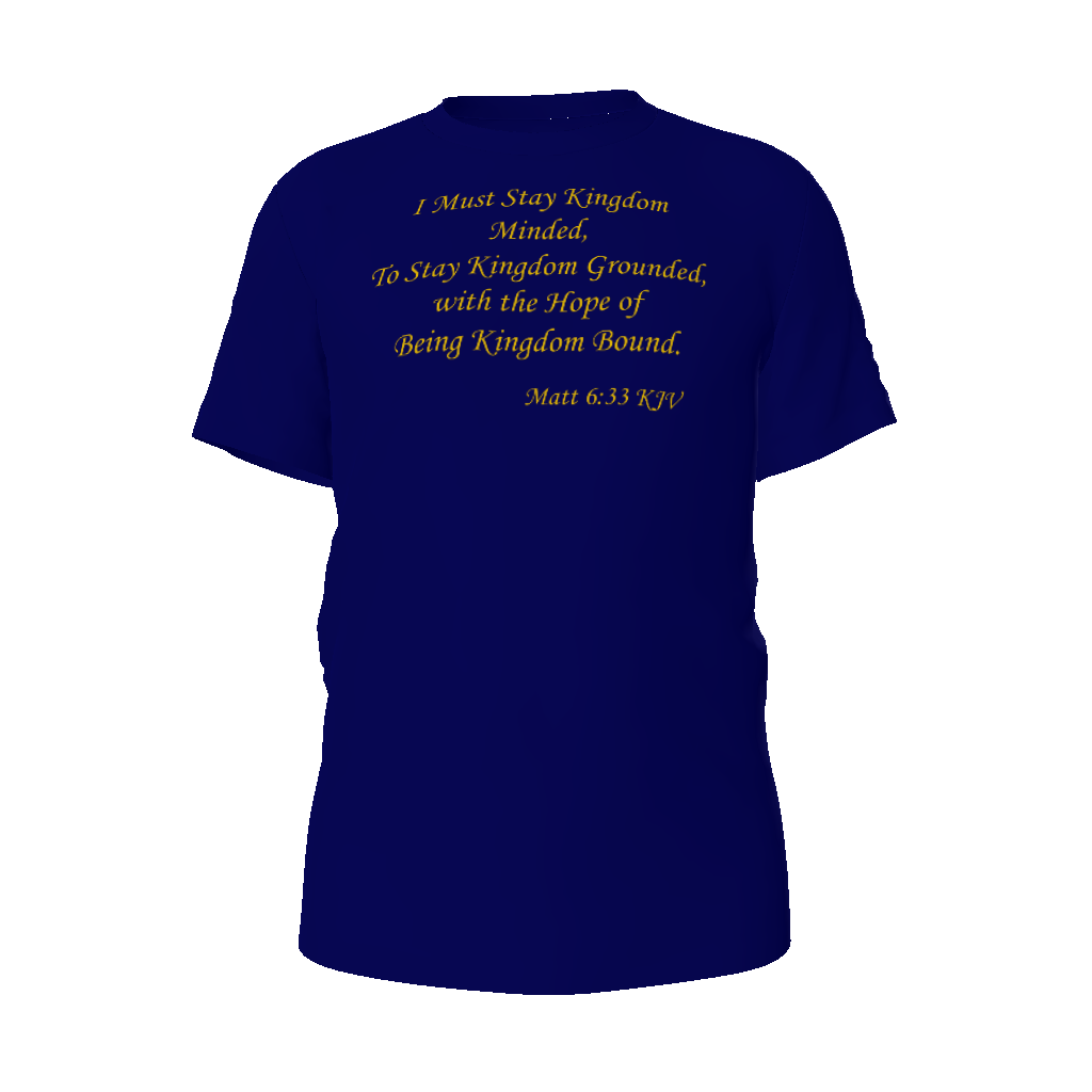 (I Must Stay Kingdom Minded, To Stay Kingdom Grounded, with the Hope of Being Kingdom Bound. Matt 6:33 KJV) All-Over Print Unisex Classic Crew Neck T-Shirt - Image 9