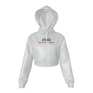 (Undisputed) All-Over Print Women's Zip Up Crop Hoodie – 320 GSM