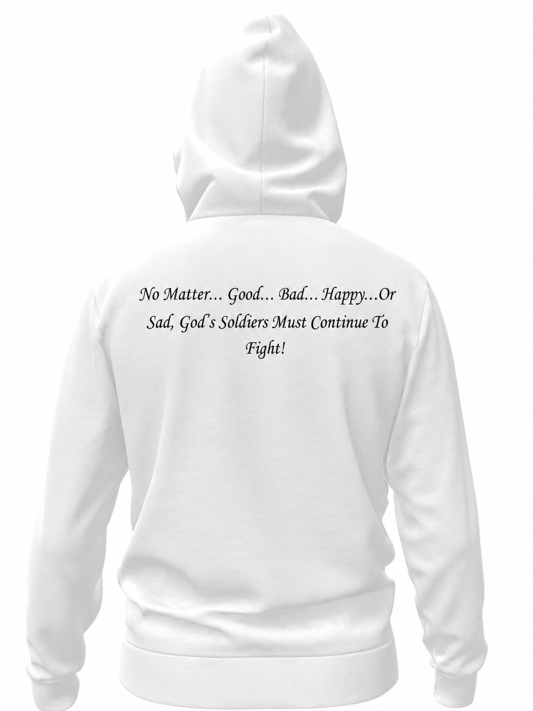 (No Matter…Good…Bad…Happy…Or Sad, God’s Soldiers Must Continue To Fight!) All-Over Print Unisex Basic Hoodie All-Over Print Men’s Zip Hoodie – 320 GSM - Image 4