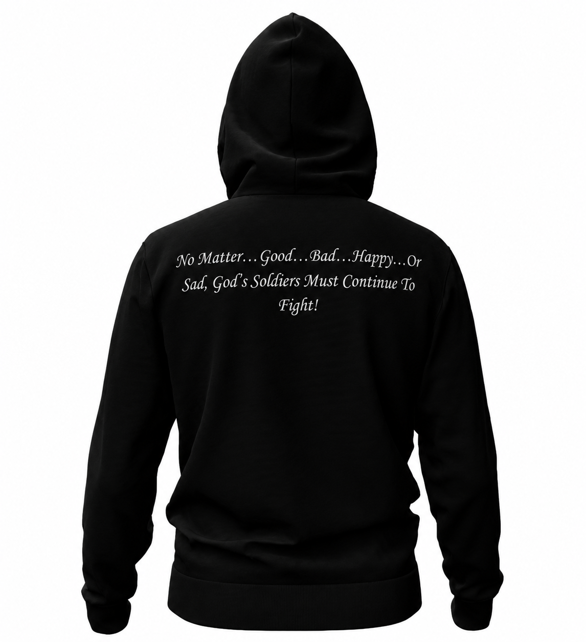 (No Matter…Good…Bad…Happy…Or Sad, God’s Soldiers Must Continue To Fight!) All-Over Print Unisex Basic Hoodie All-Over Print Men’s Zip Hoodie – 320 GSM - Image 6