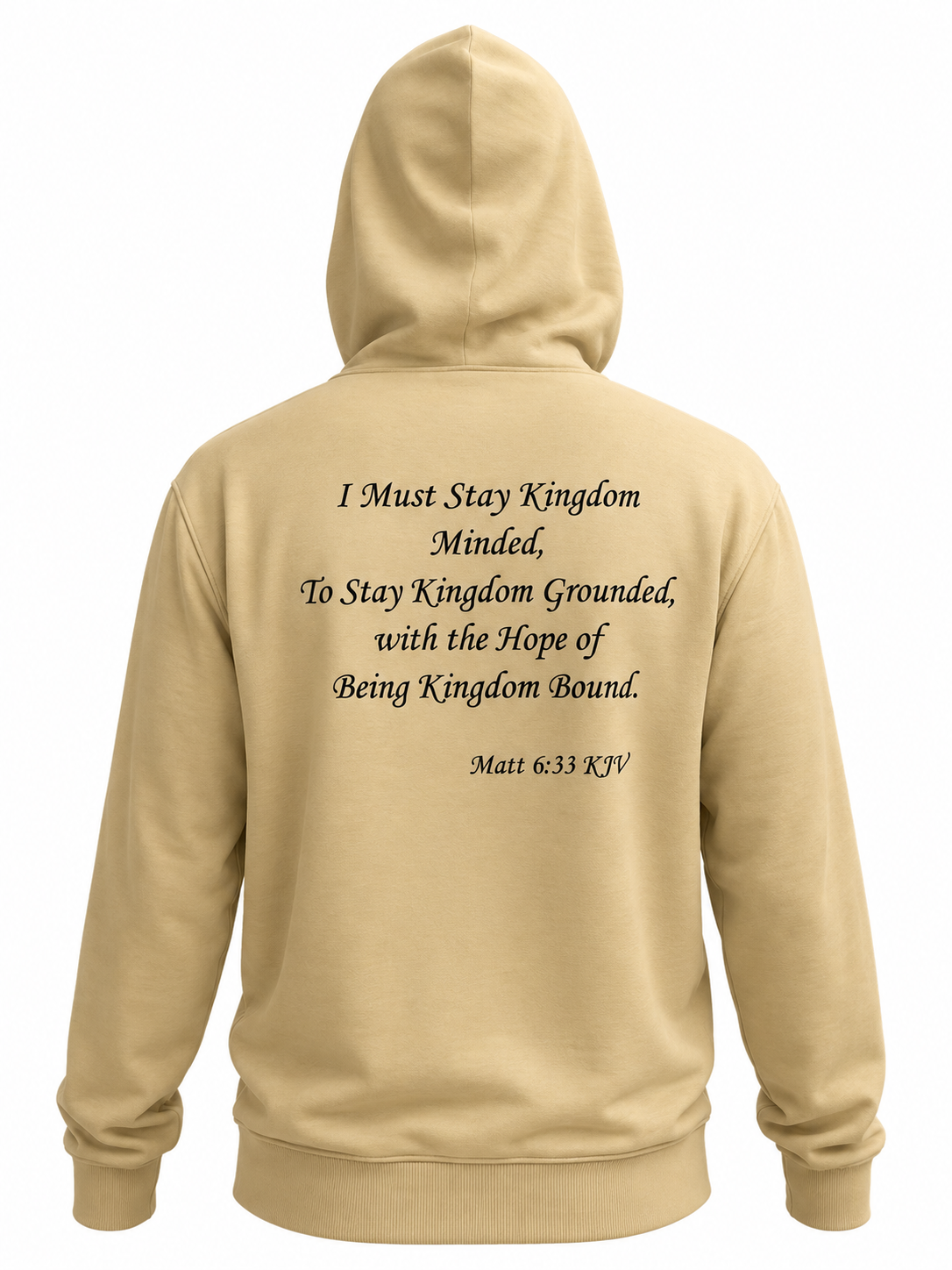 (I Must Stay Kingdom Minded, To Stay Kingdom Grounded, with the Hope of Being Kingdom Bound. Matt 6:33 KJV) All-Over Print Unisex Basic Hoodie All-Over Print Men's Zip Hoodie – 320 GSM - Image 12