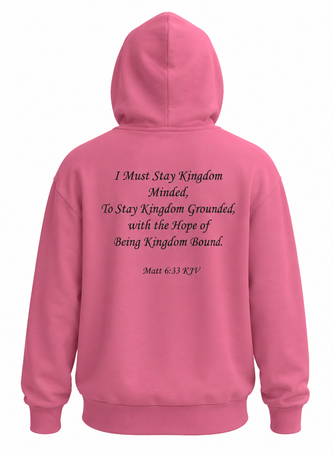 (I Must Stay Kingdom Minded, To Stay Kingdom Grounded, with the Hope of Being Kingdom Bound. Matt 6:33 KJV) All-Over Print Unisex Basic Hoodie All-Over Print Men's Zip Hoodie – 320 GSM - Image 2