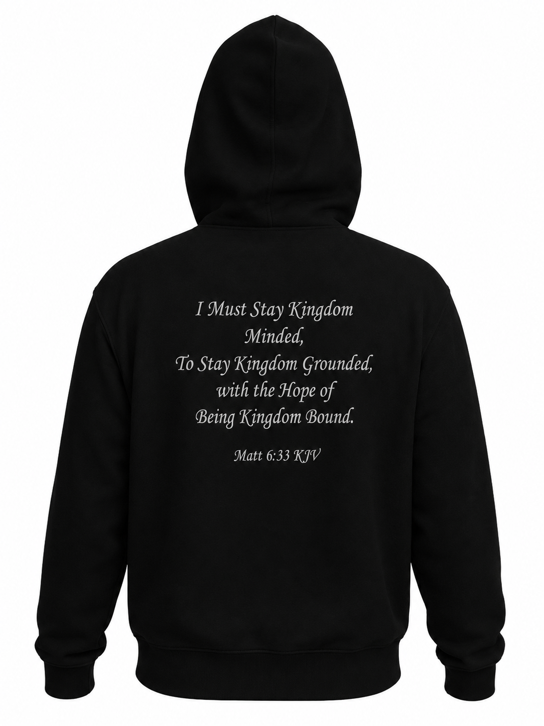 (I Must Stay Kingdom Minded, To Stay Kingdom Grounded, with the Hope of Being Kingdom Bound. Matt 6:33 KJV) All-Over Print Unisex Basic Hoodie All-Over Print Men's Zip Hoodie – 320 GSM - Image 8